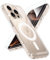 SineOrdo Magnétique Coque pour iPhone 16 Pro avec 2 Verres Trempés, Compatible avec MagSafe Étui iPhone 16 Pro Housse Clair Protection Pochette Antichoc Bumper Silicone PC Mince Case - Transparent