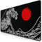 TITANWOLF - XXL Mouse Mat - Mouse Pad 900 x 400 x 3mm –Speed Gaming Mouse Pad - Extra Large - Table Mat Large Size - improved Precision and Speed – Design Great Wave Black