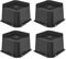 lulalula Heavy Duty Bed Risers 4-Pack (4 in) - L-Shape Furniture Leg Extenders for Bed, Sofa, Desk & Chairs | Non-Slip Design, 6000lbs Capacity