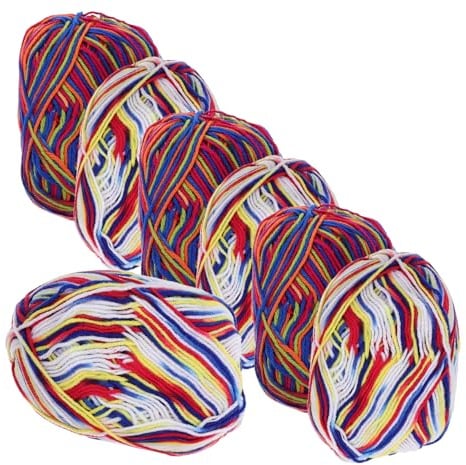 Lurrose 7 Stück Milchbaumwollgarn zum Häkeln und Handstricken