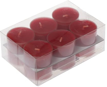 Teelichter in Kunststoffhülle Rubin Rot 18/38mm, 12er-Pack Steinhart Kerzen in RAL-Kerzen Güte Qualität