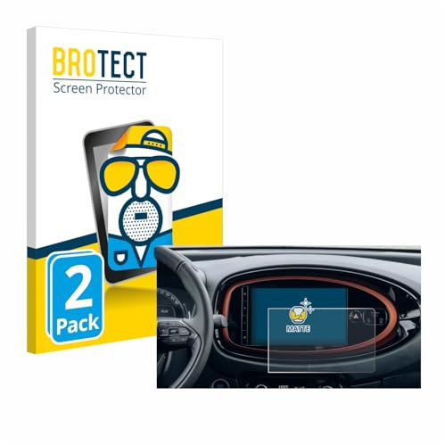 BROTECT Schutzfolie für Toyota Aygo X (2022) | 2 Stück Entspiegelnder Displayschutz Made in Germany Matte Displayschutz-Folie Anti-Reflex Anti-Fingerprint Einfache Montage