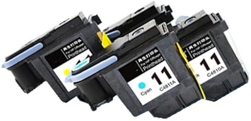 MTGUIWF Wiederaufbereiteter Druckkopf, kompatibel mit HP11 Renew C4810A C4811A C4812A C4813A Kompatibel mit Designjet 100 500 800 Drucker(C4810A Black)