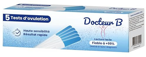 Docteur B - Tests d'Ovulation, Boite de 5, Fiable à +99%, Résultat Rapide