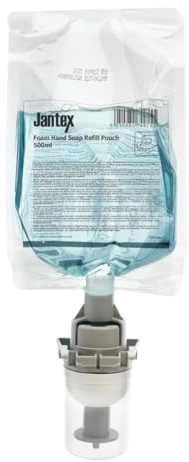 Jantex Foam Hand Soap Refill Pouch, 500ml | Gentle on skin with a soothing, rich lather that leaves hands thoroughly cleaned and hygienically fresh after use.