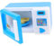 WOONEKY Microondas Juguete Infantil Azul Electrodoméstico Simulativo para Roles Educativo para Niñas Imaginación y Diversión Fiestas y Cumpleaños