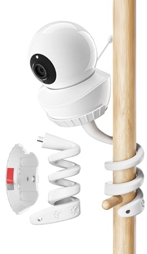 Baby Monitor Mount Compatible with Babysense HD S2/ V43 Monitor and Other Baby Monitors with 1/4 Threaded Hole, 17.7 Inches Flexible Clamp Mount Long Gooseneck Arm