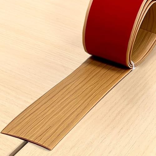 WLHFDC Übergangsprofil Selbstklebend,Übergangsleiste Boden Wasserdicht,Türschwellen Leiste Übergangsschiene Vinyl für Türschwellen Leiste zum Verbinden von Bodenfugen/Fliesen/Laminat(2 m,Gelbe Eiche)
