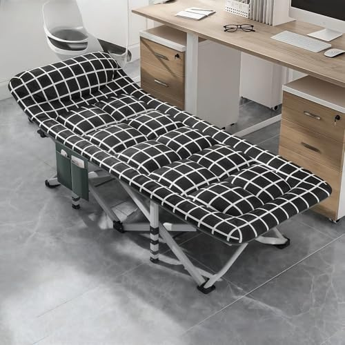 Faltbare Einzelbett-Liege für Büroschläfchen, kompaktes, multifunktionales tragbares Bett für Zuhause und Reisen, praktische Lösung für Mittagspausen