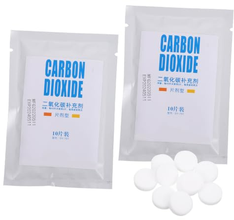 Beavorty Co2 Aquarium Plant Food Tablets for Aquarium Plants White Tablet Material 2 Bags with 10 Pieces Each
