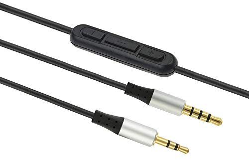 AGS Retail Ltd Compatible Audio Cable Replacement for AKG Headphones – 1.2 m, Headphone Cable with Remote, Mic, 3.5mm/2.5mm Jack | Audio and Video Accessories