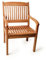 Gartensessel Gartenstuhl Maracaibo, Eukalyptus Holz braun geölt, mit Armlehnen, FSC®-Zertifiziert, Outdoor