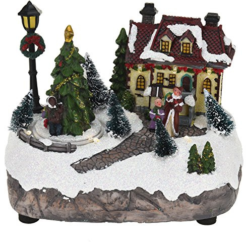 Eliware Weihnachtsdorf mit LED Beleuchtung | Frau mit Kind
