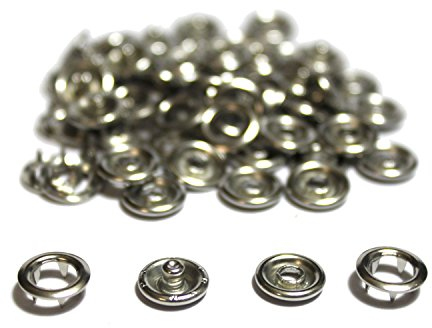 Prym 80 Stück Jersey-Druckknöpfe 8 mm Silber