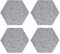 Navaris Filz Memoboards Set sechseckig - 4X Filz Pinnwand 20 x 17 x 1,5cm mit Stecknadeln und Klebeband - Filzboard für Küche und Büro - Hellgrau