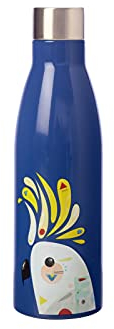 Maxwell & Williams - Bouteille Isotherme en Inox 18/8, Illustration Cacatoès, Collection Pete Cromer, 500 ml - Bleu Royal