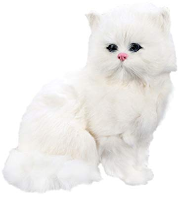 EXCEART Realistische Katze Figur Plüschtiere Katze Sitzende Plüsch Perserkatze Haus Hotel Büro Dekoration Kinder Freunde Familien Geburtstag Geschenk