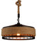 AHQX Lustre Corde De Chanvre Lampe Suspendue en Fer Industriel Rétro Plafonnier Chanvre Rustique Barres De Cage Suspendues Rondes Éclairage Vintage Restaurant Droplights De Chambre À Coucher