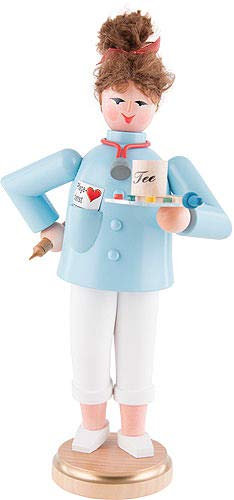 Kunsthandwerk Eva Beyer Räuchermännchen Altenpflegerin - 23 cm