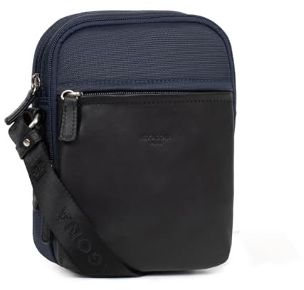 Hexagona - Sacoche - Compatible téléphone Portable - pour Homme - Collection Travel - Marine
