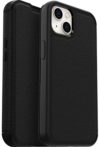 OtterBox Strada Case IPhone 13, Shockproof, Drop Proof, Premium Leather Protective Folio With Two Card Holders, 3x Tested To Military Standard, Black, No Retail Packaging