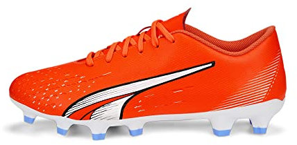 PUMA Play FG/AG Wn's, Scarpe da Calcio Donna, Ultra Orange White-Blue Glimmer, 37.5 EU