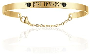 LUCA BARRA Goldarmband „Beste Freunde“ 60 mm für Damen – LU.BK2109
