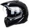 Sport Motorcycle Motocross ATV Dirt Bike Off Road Full Face Helmet Dual Visor ECE Approved Helmets (S, Gloss Black)