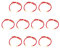 MagiDeal 10x Fabrication de Bracelets à Cordon torsadé, élégants Bracelets coulissants réglables pour la Fabrication de Bijoux, Auréat Rouge