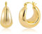 ALEXCRAFT Orecchini Donna Cerchi Oro Spessi Argento 925 Orecchini Cerchio Oro 14K Placcato Orecchini a Goccia Chirurgico Regalo Donna Compleanno Gioielli