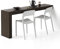 MOBILI FIVER, Mesa de Comedor Evolution 180x40, Nogal Americano con una Pata, Mesa de Comedor para 3 Personas, Mesa Cocina, Made In Italy