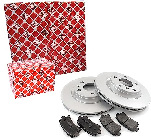 FEBI BILSTEIN Bremsen Set Bremsscheiben Scheibenbremsen Ø260 belüftet vorne + Bremsbeläge Bremsklötze für Meriva Tigra Twintop Corsa C Combo Kasten/Kombi Corsavan MK II