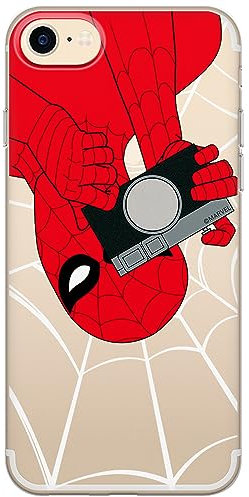 ERT GROUP mobile phone case for Iphone 7/8/ SE 2/ SE 3 original and officially Licensed Marvel pattern Spider Man 027 optimally adapted to the shape of the mobile phone, partially transparent