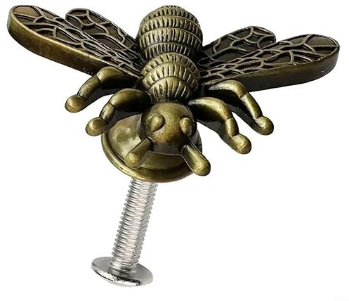 for HPLIVE Gold Bumble Bee Metal Knob, Bee Shape Wardrobe Knob Brass Furniture Handles Door Knobs and Handles Cabinet for Cupboards, Doors, Cabinets, Drawers, Furniture & Kitchens