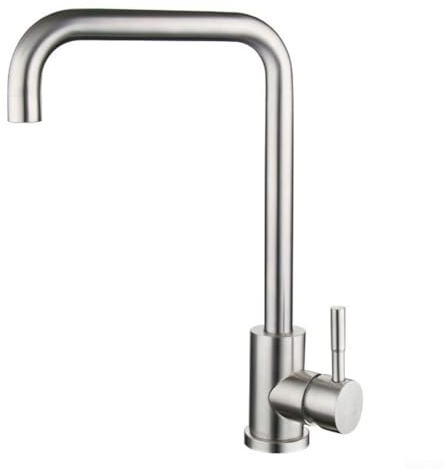 Grifo de cocina de acero inoxidable caliente y frío, rotación libre de para 360°, control dual caliente y frío, fregadero ajustable, lavaplatos, hogar