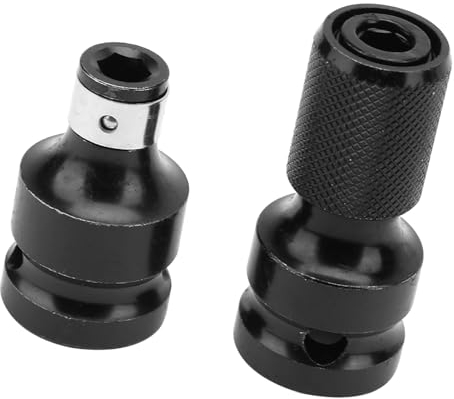 Juego de Vasos de Impacto Telescópicos 10×6×4 2pcs 1 2 a 1 4 Adaptador de Vaso Telescópico Hembra Hexagonal para Llave Adaptador de Impacto 1 2 a 1 4 Adaptador Hexagonal