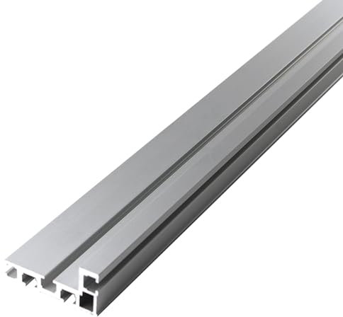 GIVIHGETI Rail à onglet à rainure en T 75 - Type 600 mm - En aluminium - Pour le bricolage, le travail du bois, la scie circulaire de table - Mini rail en T pour fixation de clôture