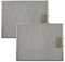 vhbw 2 x Filter Metal Grease Filters Compatible with Neff I89EH52N0B/02 Cooker Hood - 34.9 x 29.6 x 0.8 cm, Metal