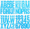 6 Sheets 3 Inch Vinyl Capital Letter Stickers, 2 Sheets 0-9 Number Stickers, Waterproof Alphabet Number Sticker for Mailbox, Water Bottle, Luggage and Marks - Blue