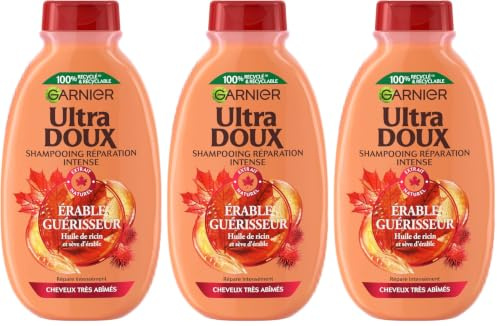 Garnier Ultra Doux Shampooing Guérisseur erable 300 ml (Lot de 3)