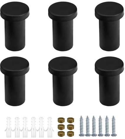 UQTUKO Gancho Pared, 6 piezas Percha Pared redondo Gancho Toalla Baño de Acero inoxidable con tornillos de fijación Colgador Ropa Pared para sombreros, mochila, ropa