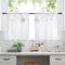 qhklew Scheibengardine, Scheibengardinen Halbtransparent, Bistrogardine Gardinen, Weiss Fenstervorhang Halb Küche Vorhänge Fensterschal für Kleine, Fenster, Küche, Wohnzimmer, Landhaus, 45x60 cm