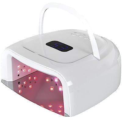 Lampe UV Ongles Gel, Lampe à ongles LED UV 60W Lampe à ongles rechargeable S20 Sèche-vernis à gel sans fil Machine à manucure Pédicure Lumière Lampe à LED UV sans fil 15600mAh , pour la maison et le s