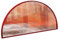 Glas-Trennwände für Esszimmer, dekorative Trennwände für Wohnzimmer, Arbeitszimmer und Büro, durchscheinend, gehärtetes Glas, Trennwand (Rosso 35 x 60 cm)