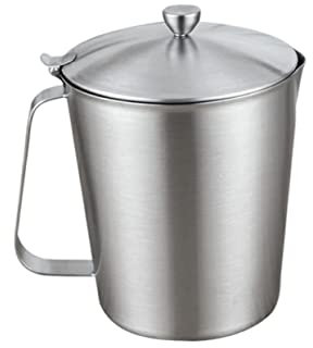 Cabilock Messbecher Aus Edelstahl Mit Deckel Präzise Skalen Für Milch Und Kaffee Haltbarer Und Rostfreier Behälter Für Espressomilch