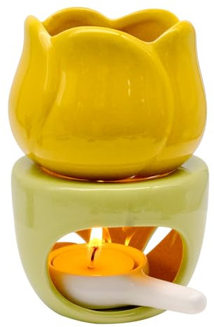 INHEMING Duftlampe, Keramik Duftlampe für Ätherische Öle, Wachsschmelzbrenner, Duftlampe Keramik Teelicht,Aromalampe Teelichthalter Ölbrenner Ätherische Öle Duftlampe Dekoration
