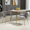 LIFEISLE Samt Stuhl, Esszimmerstuhl 2er Set mit Goldenen Metallbeinen, Schalenstuhl mit handgewebten Armlehne für Esszimmer, Wohnzimmer und Schlafzimmer Grau
