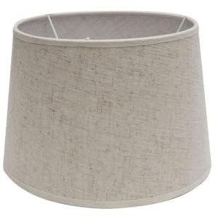 PRENDELUZ Pantalla de lámpara E27, color beis, dimensiones 30x22x17 cm, con forma cónica abierta, ideal para decoración y proporcionar luz ambiental.