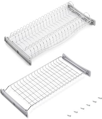 EMUCA - Escurreplatos para módulos Altos Suprastar, Escurridor de Platos y Vasos para Muebles de Cocina, Anchura Interior módulo 560-570 mm, Acero, Cromado