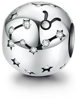 Anduonie Charms Damen 12 Konstellationen Sternzeichen Stern Bead Charms 925 Sterling Silber Anhänger für, Chamilia & European Charm Armbänder & Halsketten